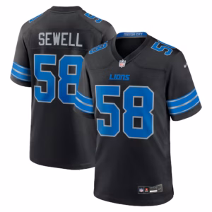 youth penei sewell detroit lions nike 2nd alternate game jersey black