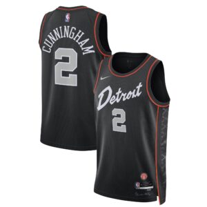 cade cunningham detroit pistons black nike 2024 25 city edition swingman jersey