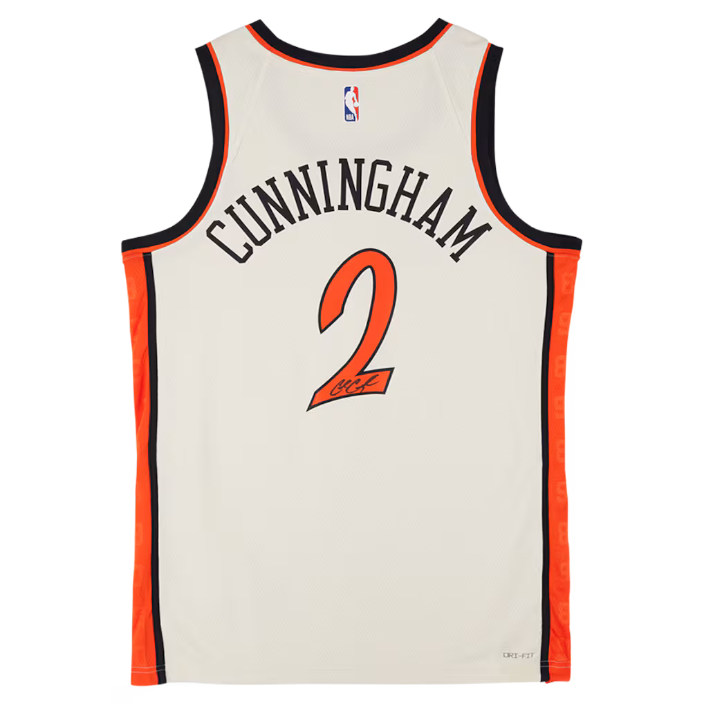 cade cunningham detroit pistons autographed nike 2024 25 city edition swingman jersey